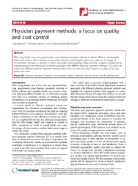 Image of Physician payment methods: a focus on quality
and cost control