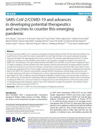 Image of SARS‑CoV‑2/COVID‑19 and advances in developing potential therapeutics and vaccines to counter this emerging pandemic