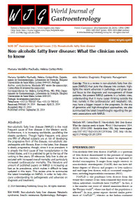Image of Non-alcoholic fatty liver disease: What the clinician needs to know