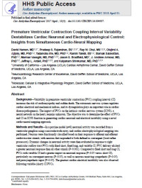 Image of Premature Ventricular Contraction Coupling Interval Variability Destabilizes Cardiac Neuronal and Electrophysiological Control: Insights from Simultaneous Cardio-Neural Mapping