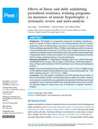Image of Effects of linear and daily undulating periodized resistance training programs on measures of muscle hypertrophy: a systematic review and meta-analysis