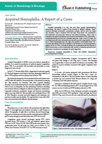 Image of Acquired Hemophilia: A Report of 4 Cases
