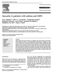Image of Sexuality in patients with asthma and COPD