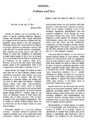 Image of Asthma and Sex