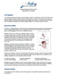 Image of Patient Diagnosis Resource for RADIATION COLITIS