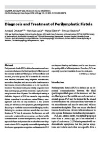 Image of Diagnosis and Treatment of Perilymphatic Fistula