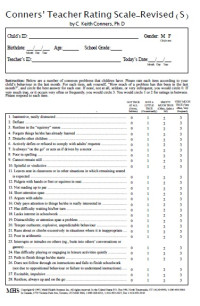 Image of Conners’ Teacher Rating Scale-Revised (S)