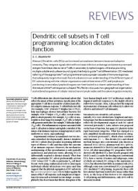Image of Dendritic cell subsets in T cell programming: location dictates
function