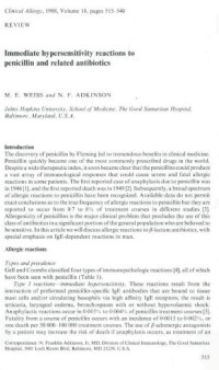 Image of Immediate hypersensitivity reactions to penicillin and related antibiotics