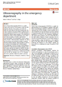Image of Ultrasonography in the emergency department