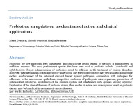 Image of Probiotics: an update on mechanisms of action and clinical applications