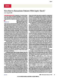 Image of Editorial : How Best to Resuscitate Patients With Septic Shock?