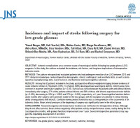 Image of Incidence and impact of stroke following surgery for low-grade gliomas