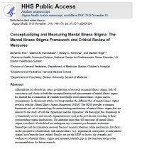 Image of Conceptualizing and Measuring Mental Illness Stigma: The Mental Illness Stigma Framework and Critical Review of Measures