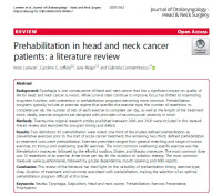 Image of Prehabilitation in head and neck cancer patients: a literature review