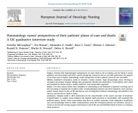 Image of Haematology nurses' perspectives of their patients' places of care and death: A UK qualitative interview study
