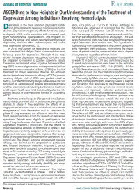 Image of ASCENDing to New Heights in Our Understanding of the Treatment of Depression Among Individuals Receiving Hemodialysis