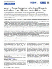 Image of Impact of Dengue Vaccination on Serological Diagnosis: Insights From Phase III Dengue Vaccine Efficacy Trials