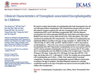 Image of Clinical Characteristics of Transplant-associated Encephalopathy in Children