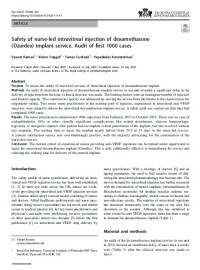 Image of Safety of nurse-led intravitreal injection of dexamethasone (Ozurdex) implant service. Audit of first 1000 cases