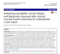 Image of Ankylosing spondylitis, chronic fatigue and depression improved after stromal vascular fraction treatment for osteoarthritis: a case report
