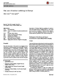 Image of One year of nuclear cardiology in Europe