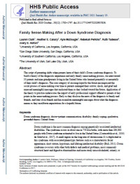 Image of Family Sense-Making After a Down Syndrome Diagnosis