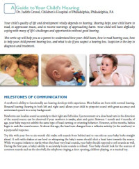 Image of A Guide to Your Child’s Hearing