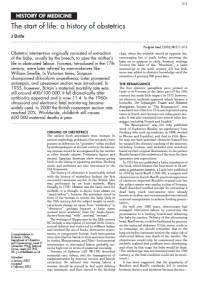 Image of The start of life: a history of obstetrics