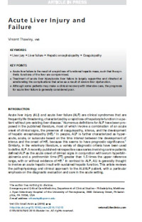 Image of Acute Liver Injury and Failure