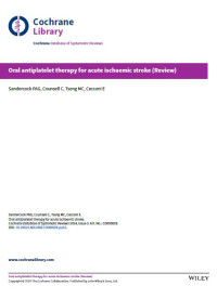 Image of Oral antiplatelet therapy for acute ischaemic stroke (Review)