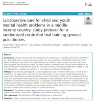 Image of Collaborative care for child and youth mental health problems in a middle-income country: study protocol for a randomized controlled trial training general
practitioners