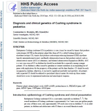 Image of Diagnosis and clinical genetics of Cushing syndrome in pediatrics