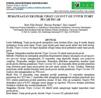 Image of PEMANFAATAN EKSTRAK VIRGIN COCONUT OIL UNTUK TUMIT PECAH-PECAH