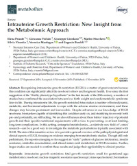 Image of Intrauterine Growth Restriction: New Insight from the Metabolomic Approach