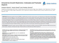 Image of Intrauterine Growth Restriction: Antenatal and Postnatal Aspects