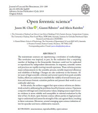 Image of Open forensic science