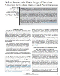 Image of Online Resources in Plastic Surgery Education: A Toolbox for Modern Trainees and Plastic Surgeons