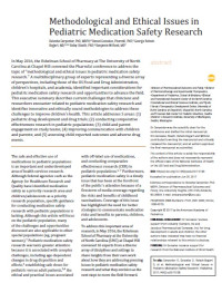 Image of Methodological and Ethical Issues in Pediatric Medication Safety Research