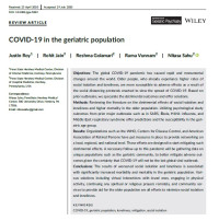 Image of COVID-19 in the geriatric population