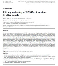 Image of Efficacy and safety of COVID-19 vaccines in older people