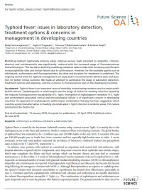 Image of Typhoid fever: issues in laboratory detection, treatment options & concerns in management in developing countries