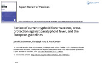 Image of Review of current typhoid fever vaccines, cross protection against paratyphoid fever, and the European guidelines