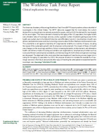 Image of The Workforce Task Force Report: Clinical implications for neurology
