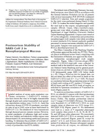 Image of Postmortem Stability of SARS-CoV-2 in Nasopharyngeal Mucosa