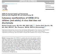Image of Cutaneous manifestations of COVID-19 in children (and adults): A virus that does not discriminate