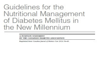 Image of Guidelines for the Nutritional Management of Diabetes Mellitus in the New Millennium