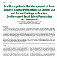 Image of Oral Doxycycline in the Management of Acne Vulgaris: Current Perspectives on Clinical Use and Recent Findings with a New Double-scored Small Tablet Formulation