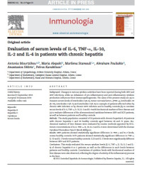 Image of Evaluation of serum levels of IL-6, TNF-, IL-10,IL-2 and IL-4 in patients with chronic hepatitis