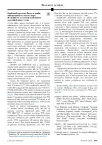 Image of Dupilumab prevents flares in adults with moderate to severe atopic dermatitis in a 52-week randomized controlled phase 3 trial